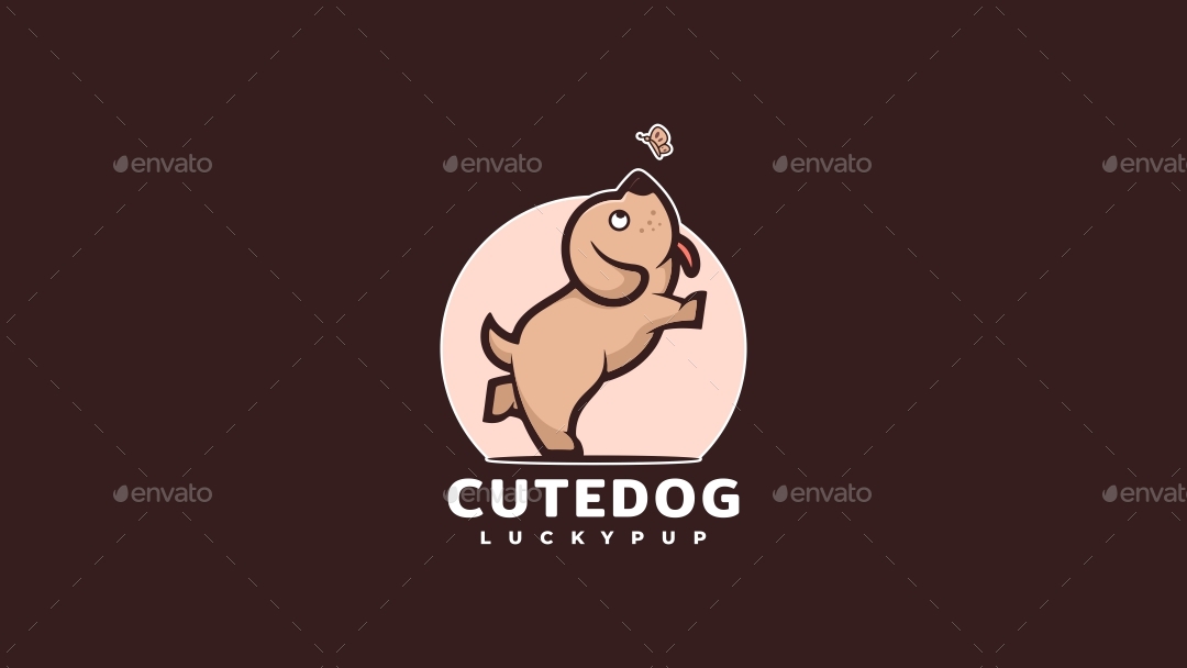 Dog Mascot Cartoon Logo Template by artnivora_std | GraphicRiver